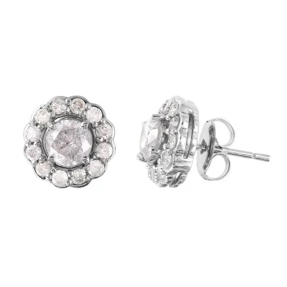 14KT White Gold 2.26ctw Diamond Earrings